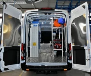 ALLESTIMENTO FURGONE OFFICINA FORD TRANSIT 2014 JUMBO 01a