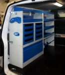 Furgone per frigoriferi industriali con cassetti e scaffali 